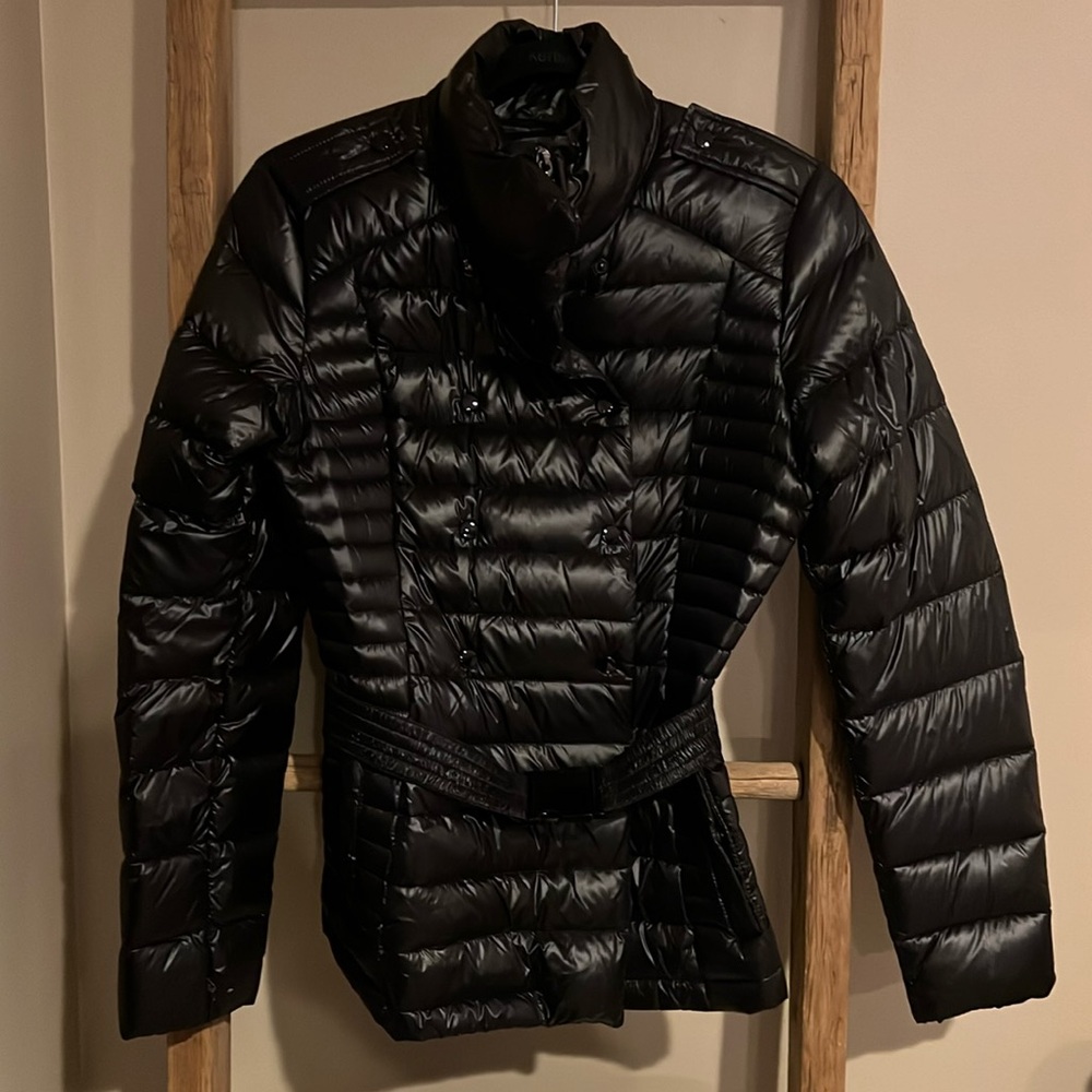 Black Cole Haan puffer coat